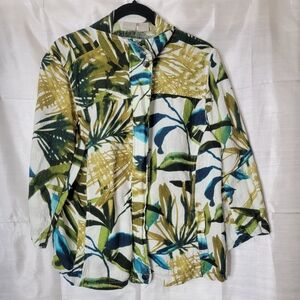 Chico's Tropical Print Topper